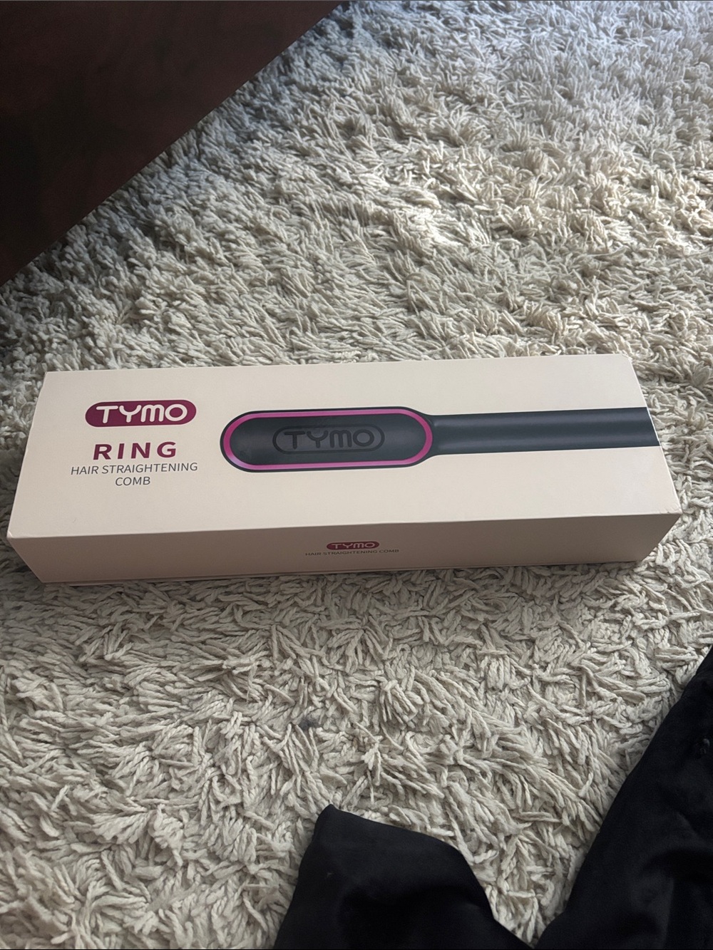 Tymo Ring Hair Straightening Comb - Pink Accent